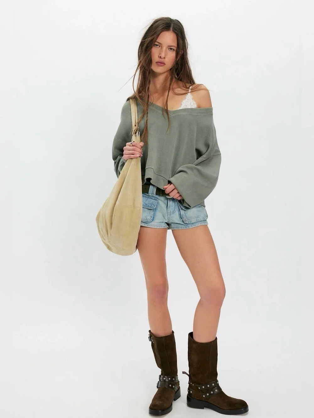 FREE PEOPLE We The Free Comfort Zone V- Neck Pullover